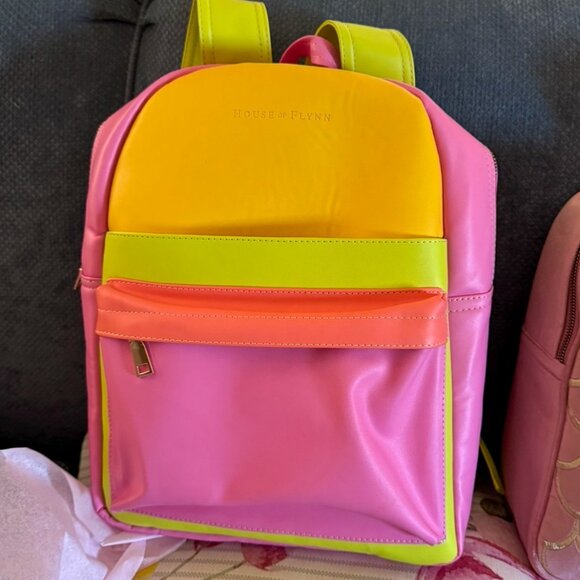 House of Flynn Cabo Camera Backpack – Neon Retro Colorblock | 90s Style main image 7